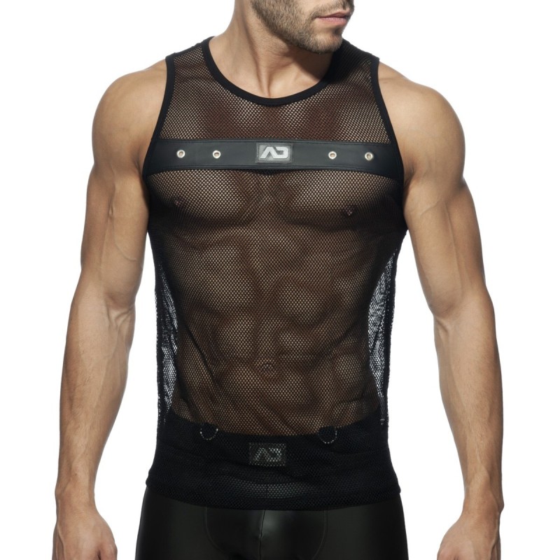 AD Fetish Mesh Mixed Tanktop black