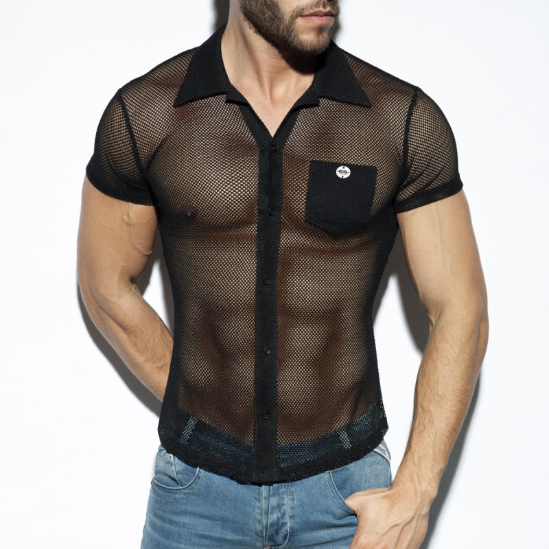 ES Collection Mesh short Sleeves Shirt black