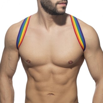 Addicted Rainbow Spider Harness white