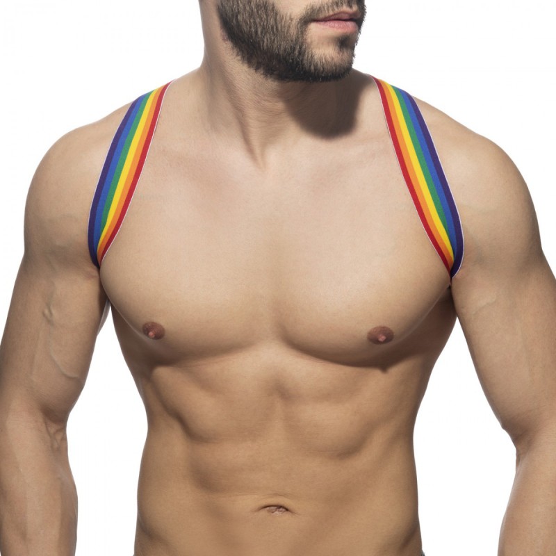 Addicted Rainbow Spider Harness white