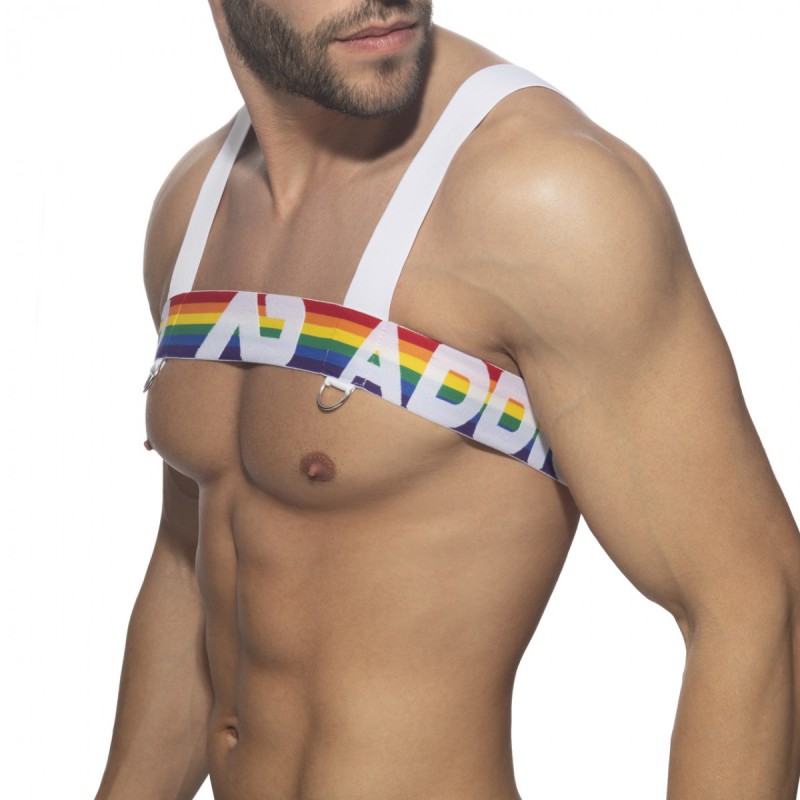 Addicted Rainbow Harness white
