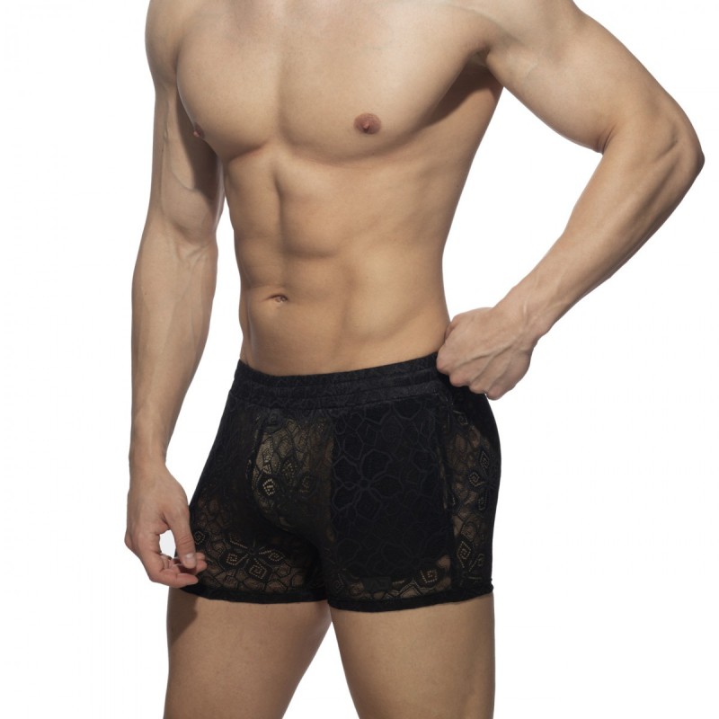 Addicted Flowery Lace Shorts black