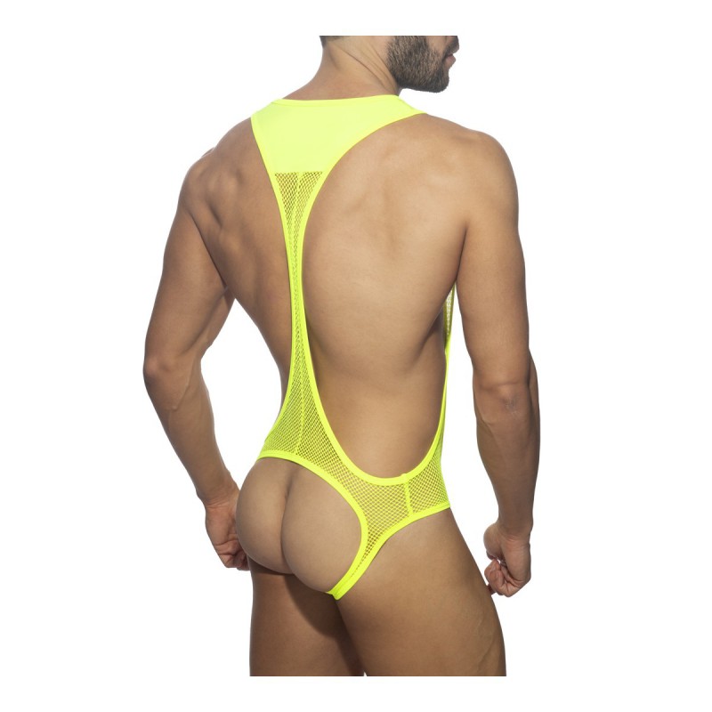 Addicted Sexy Mesh Singlet neon yellow