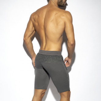 ES Collection Charcoal Rustic Sports Knee Shorts charcoal