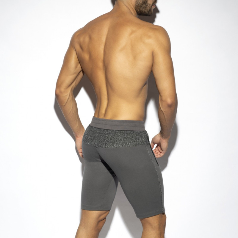 ES Collection Charcoal Rustic Sports Knee Shorts charcoal