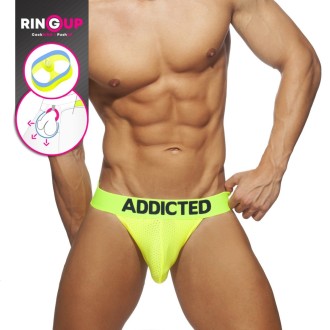 Addicted Ring Up NEON Mesh Jock Yellow
