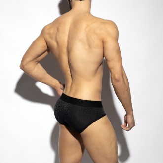 ES Collection Black Leopard Brief