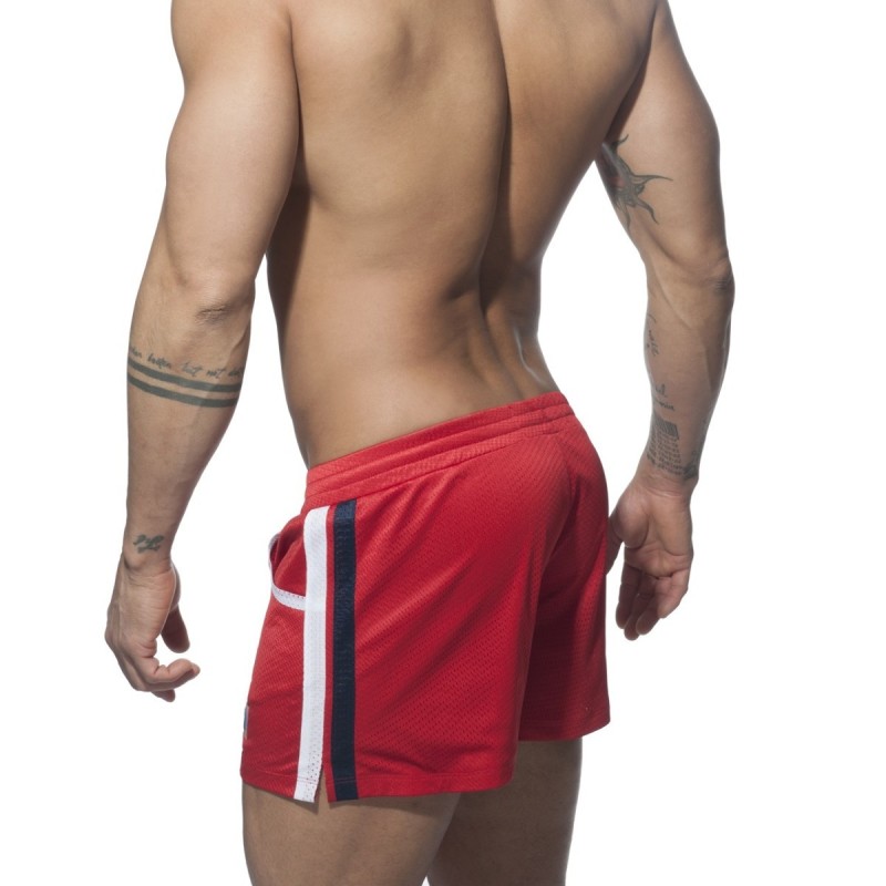 Addicted Mesh Rainbow Short Red