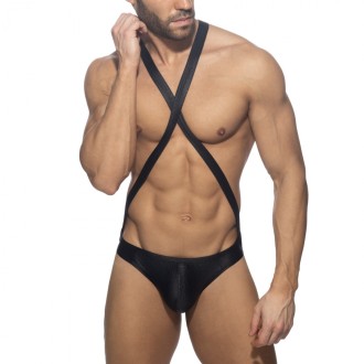 Addicted Reptile Cris Cross Bodysuit Black