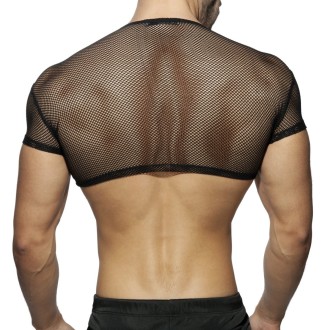 Addicted C-Through Crop Top Black