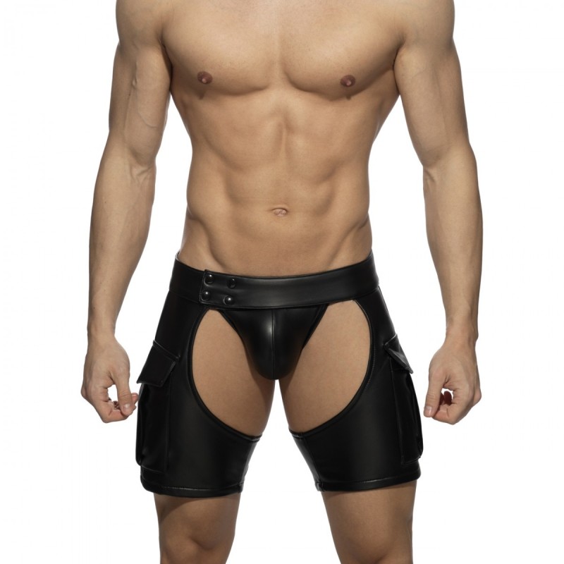 AD Fetish Chaps Shorts Black