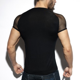 ES Collection Ranglan Mesh T-Shirt Black