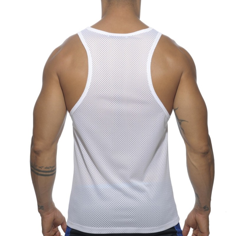 Addicted Mesh Tank Top White