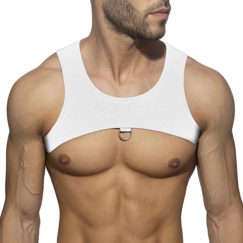 AD Fetish Ring Plain Harness White